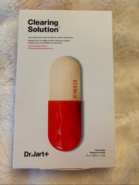Dr. Jart+ Clearing Solution Fast Acting Face Masks 5 Pack NIB NEW K Beauty